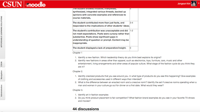 Students' forum participation