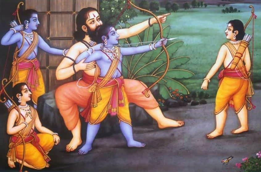 Rishi Vasishtha Teaching Rama and his Brothers