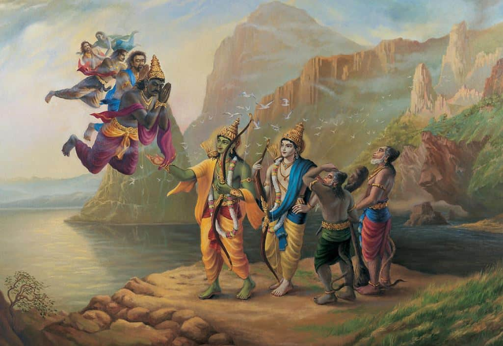 Vibhishan Meeting Rama And Lakshman