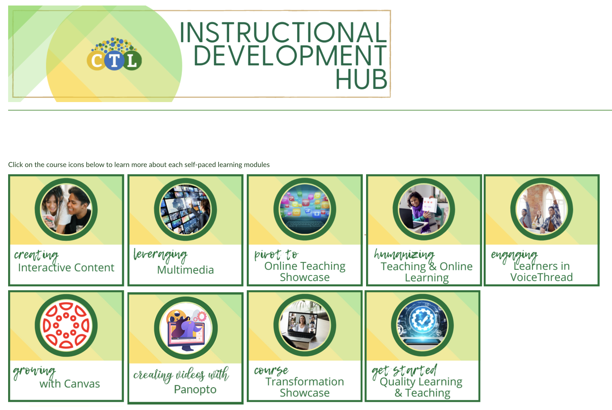 Center for Teaching & Learning Instructional Development Hub