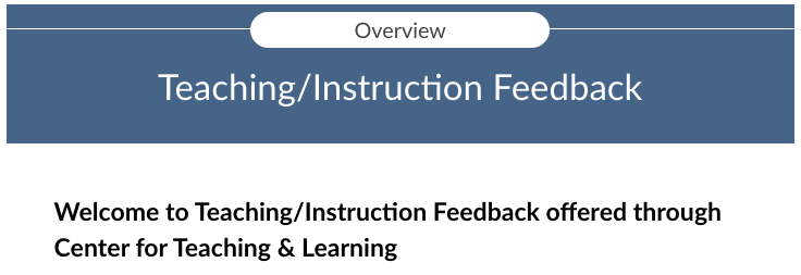 Non-evaluative, confidential feedback for faculty