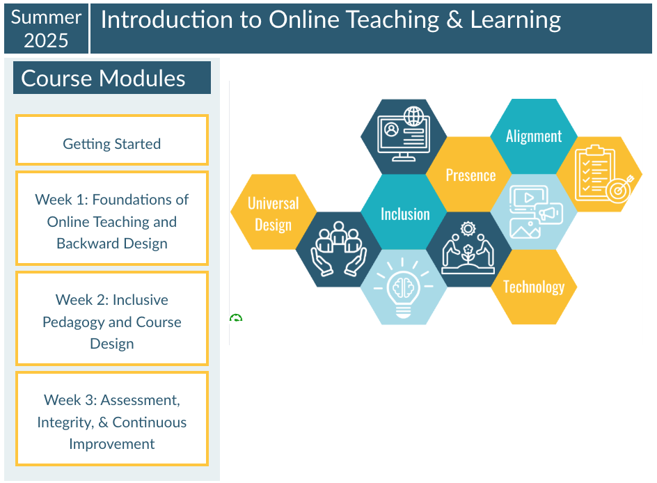 Homepage for Introduction to Online Learning & Teaching