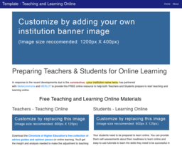 Template - Teaching and Learning Online