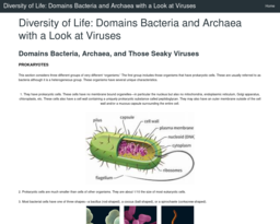Diversity of Life: Domains Bacteria and Archaea with a Look at Viruses