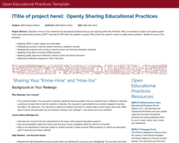 Open Educational Practices Template