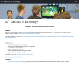 ICT Literacy in Sociology