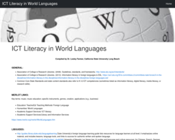ICT Literacy in World Languages