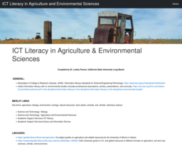 ICT Literacy in Agriculture and Environmental Sciences