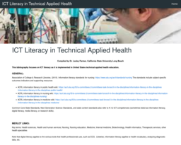 ICT Literacy in Technical Applied Health