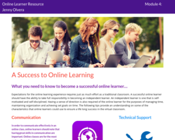 Online Learner Resource Module 4: Jenny Olvera