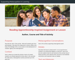 Supporting Metacognition in Learning