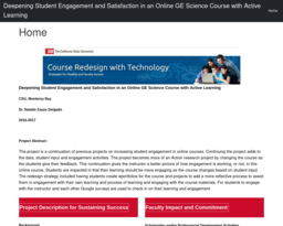 Deepening Student Engagement and Satisfaction in an Online GE Science Course with Active Learning