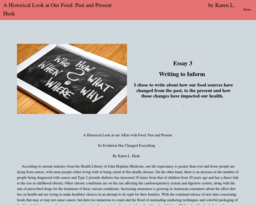 A Historical Look at Our Food: Past and Present by Karen L. Husk