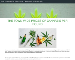 THE TOWN-WIDE PRICES OF CANNABIS PER POUND