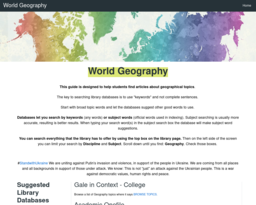 World Geography