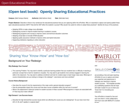 Open Educational Practice