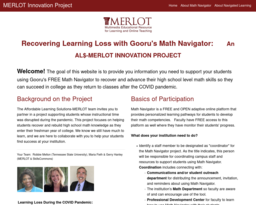 MERLOT Innovation Project