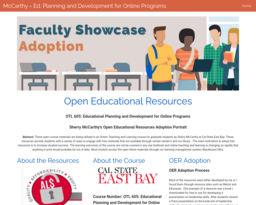 McCarthy = Ed. Planning and Development for Online Programs