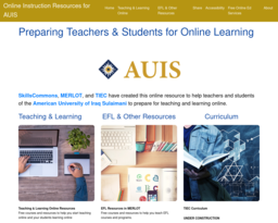 Online Instruction Resources for AUIS