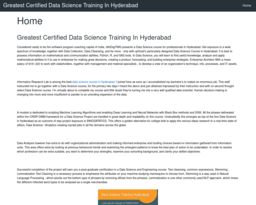 Greatest Certified Data Science Training In Hyderabad