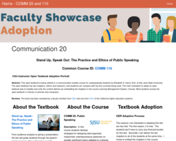 Harris - COMM 20 and 110