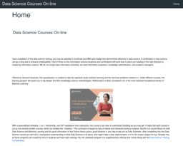 Data Science Courses On-line