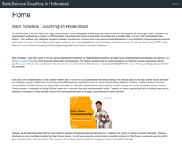 Data Science Coaching In Hyderabad