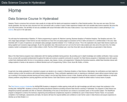 Data Science Course In Hyderabad