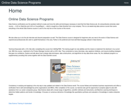 Online Data Science Programs