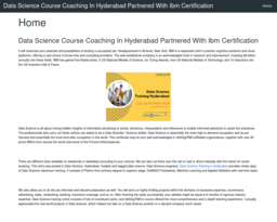 Data Science Course Coaching In Hyderabad Partnered With Ibm Certification