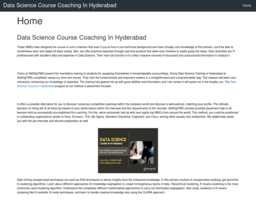 Data Science Course Coaching In Hyderabad