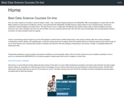 Best Data Science Courses On-line
