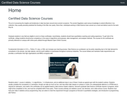 Certified Data Science Courses
