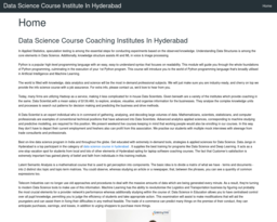 Data Science Course Institute In Hyderabad