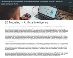Geospatial Artificial Intelligence: Potentials of Machine Learning for 3D Point Clouds and Geospatial Digital Twins