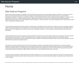 Data Science Programs
