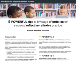 ePortfolios for reflective-reflexive practice