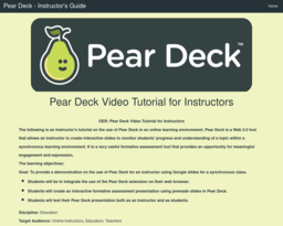 Pear Deck - Instructor's Guide