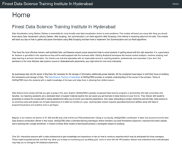 Finest Data Science Training Institute In Hyderabad