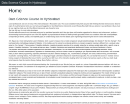 Data Science Course In Hyderabad