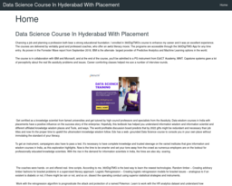 Data Science Course In Hyderabad With Placement