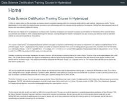 Data Science Certification Training Course In Hyderabad
