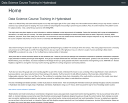Data Science Course Training In Hyderabad