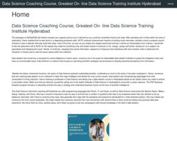 Data Science Coaching Course, Greatest On- line Data Science Training Institute Hyderabad