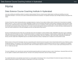 Data Science Course Coaching Institute In Hyderabad