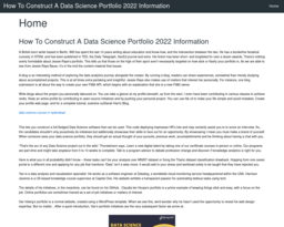 How To Construct A Data Science Portfolio 2022 Information