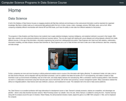 Computer Science Programs In Data Science Course