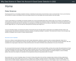 Why Data Science Is Taken Into Account A Good Career Selection In 2022