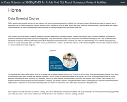 Is Data Scientist at 360DigiTMG An It Job Find Out About Numerous Roles & Abilities