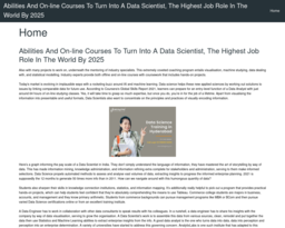 Abilities And On-line Courses To Turn Into A Data Scientist, The Highest Job Role In The World By 2025